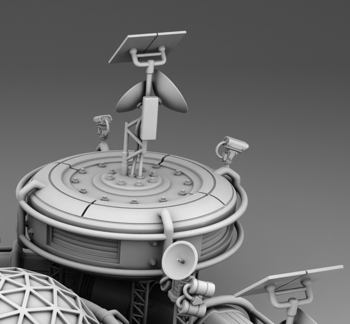 Martian Space base 3D print model_4