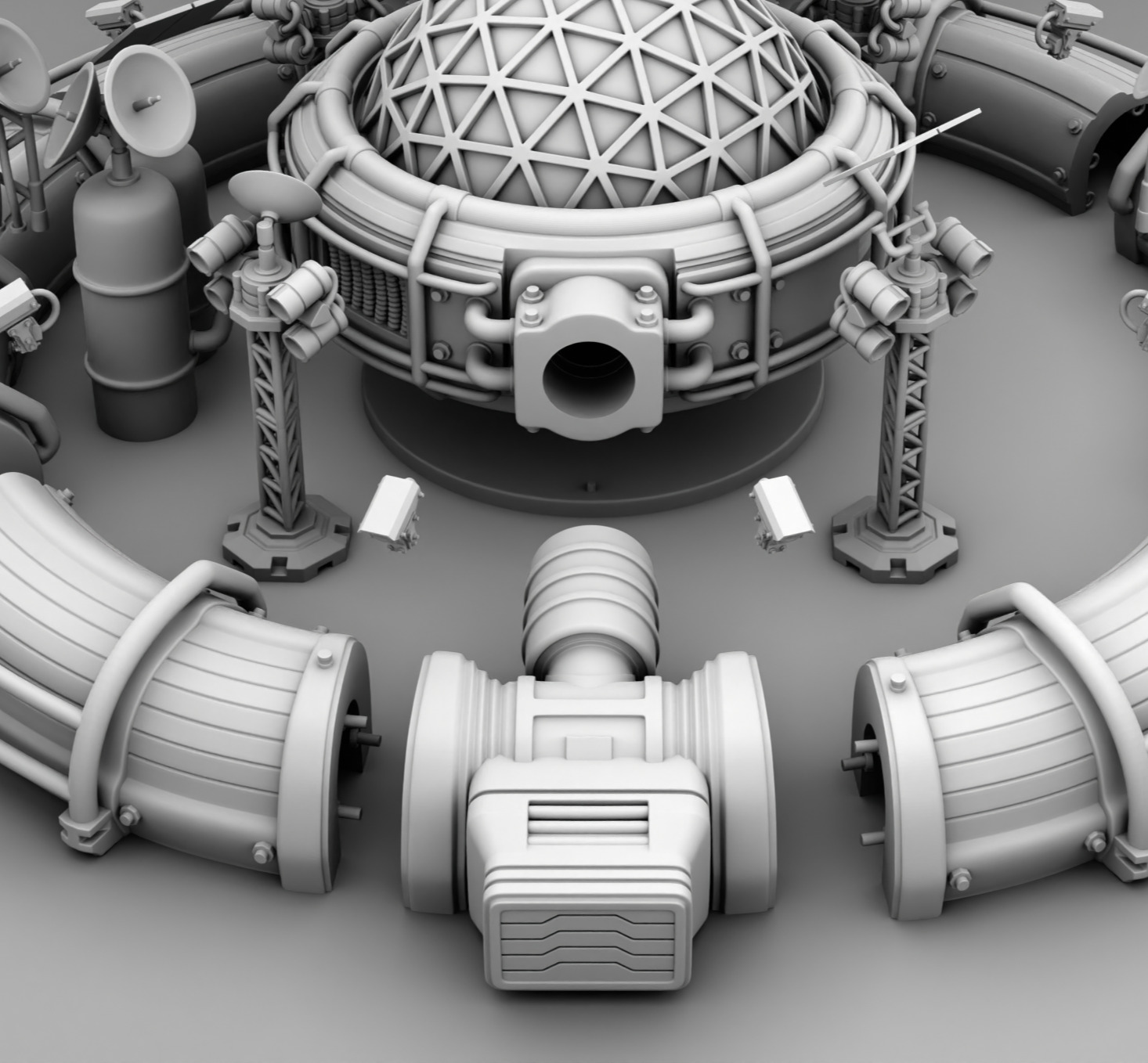 Martian Space base 3D print model_18