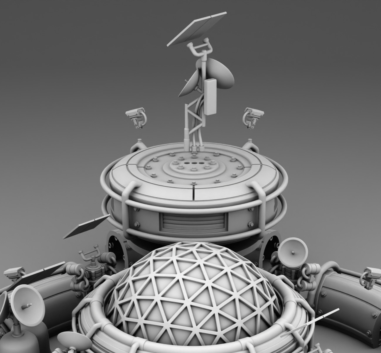 Martian Space base 3D print model_15