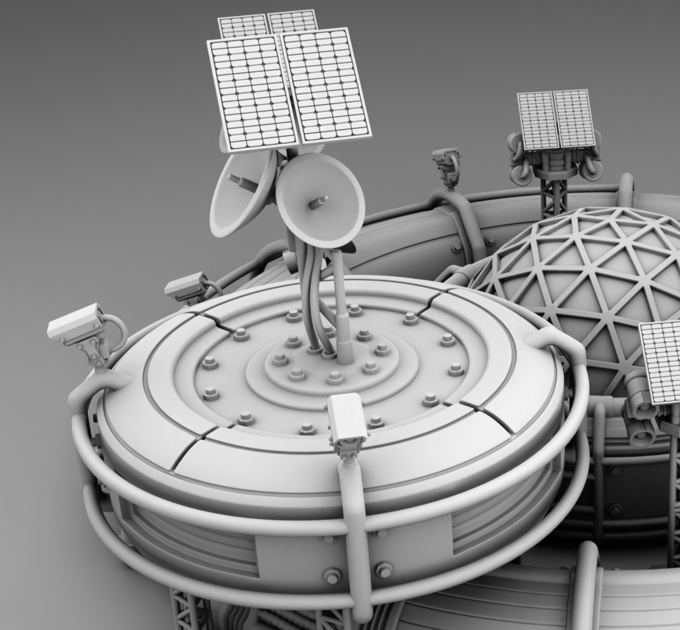 Martian Space base 3D print model_13