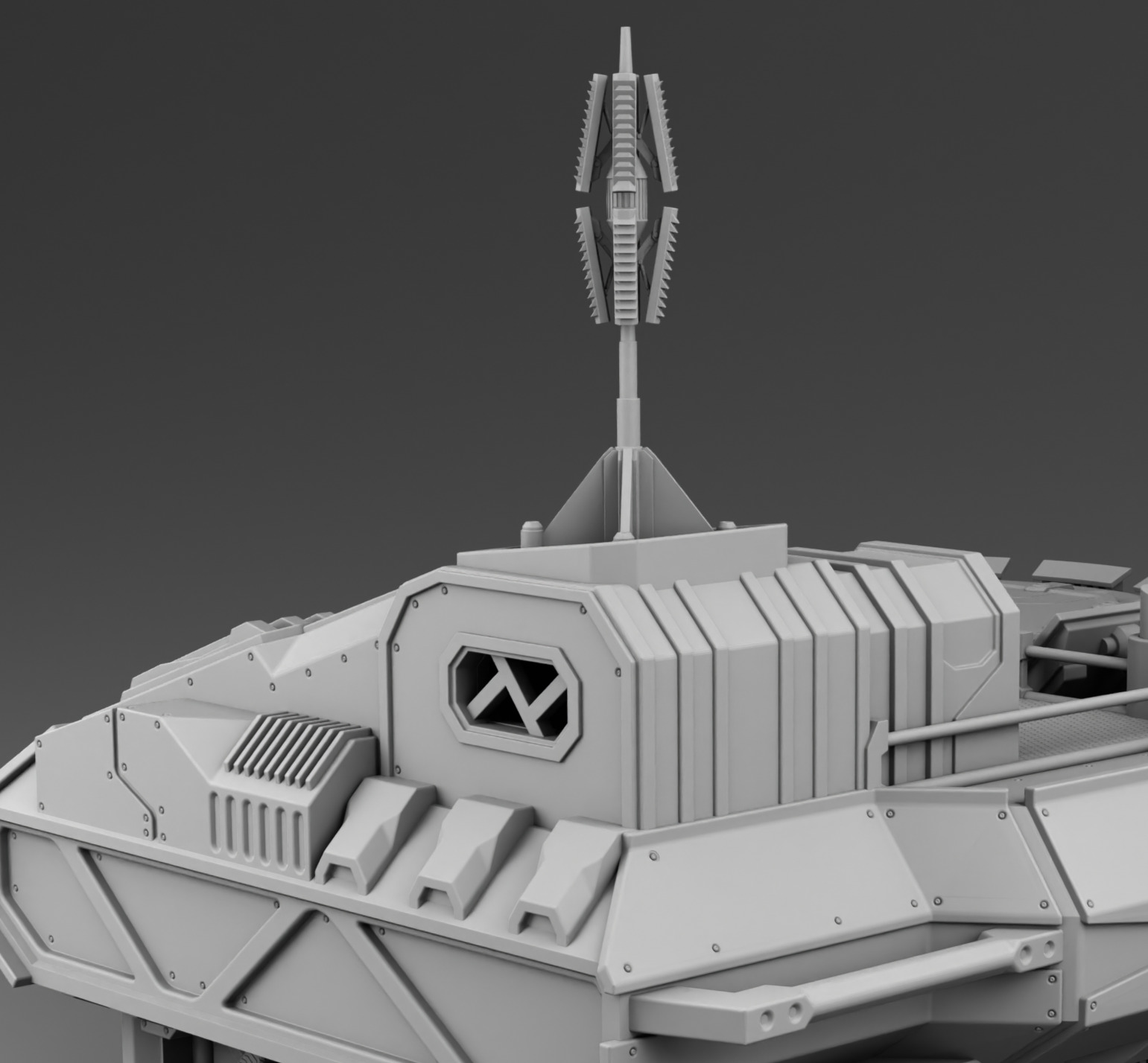 Martian special training base 3D print model_6