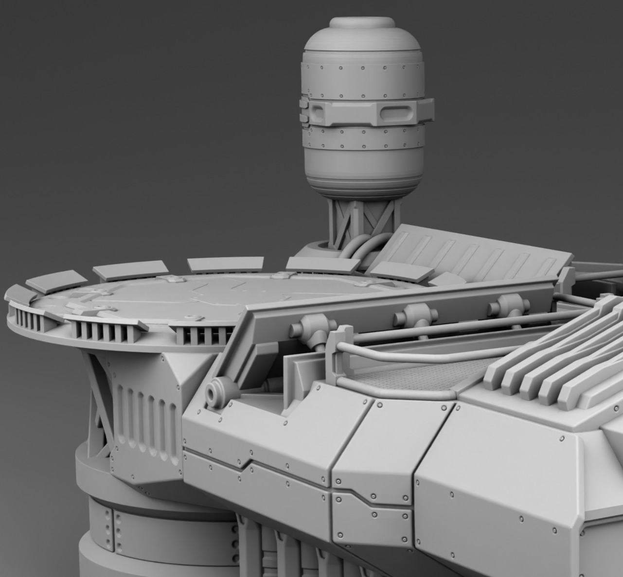 Martian special training base 3D print model_10