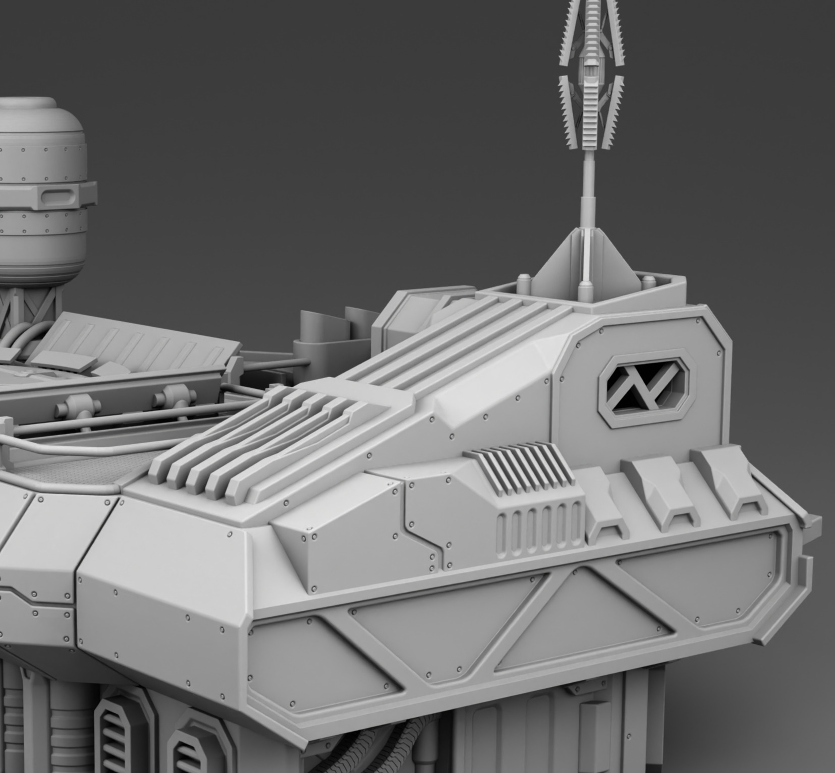 Martian special training base 3D print model_11