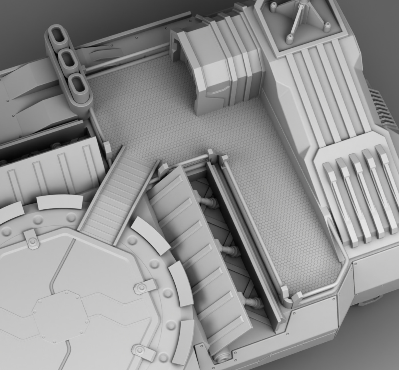 Martian special training base 3D print model_9
