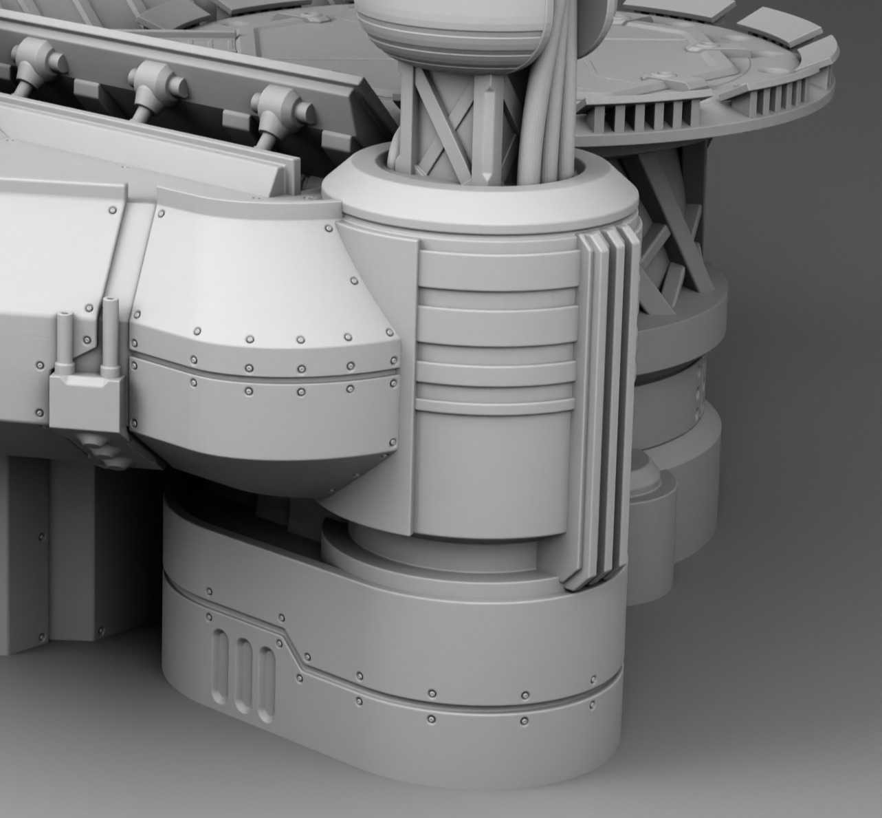 Martian special training base 3D print model_15