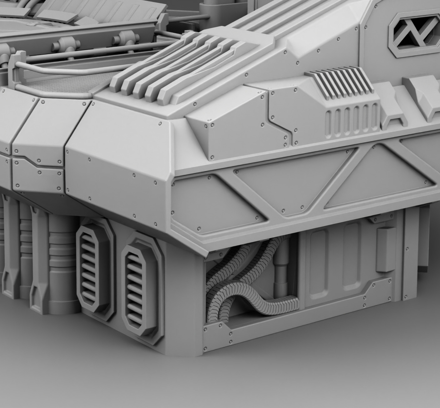 Martian special training base 3D print model_12