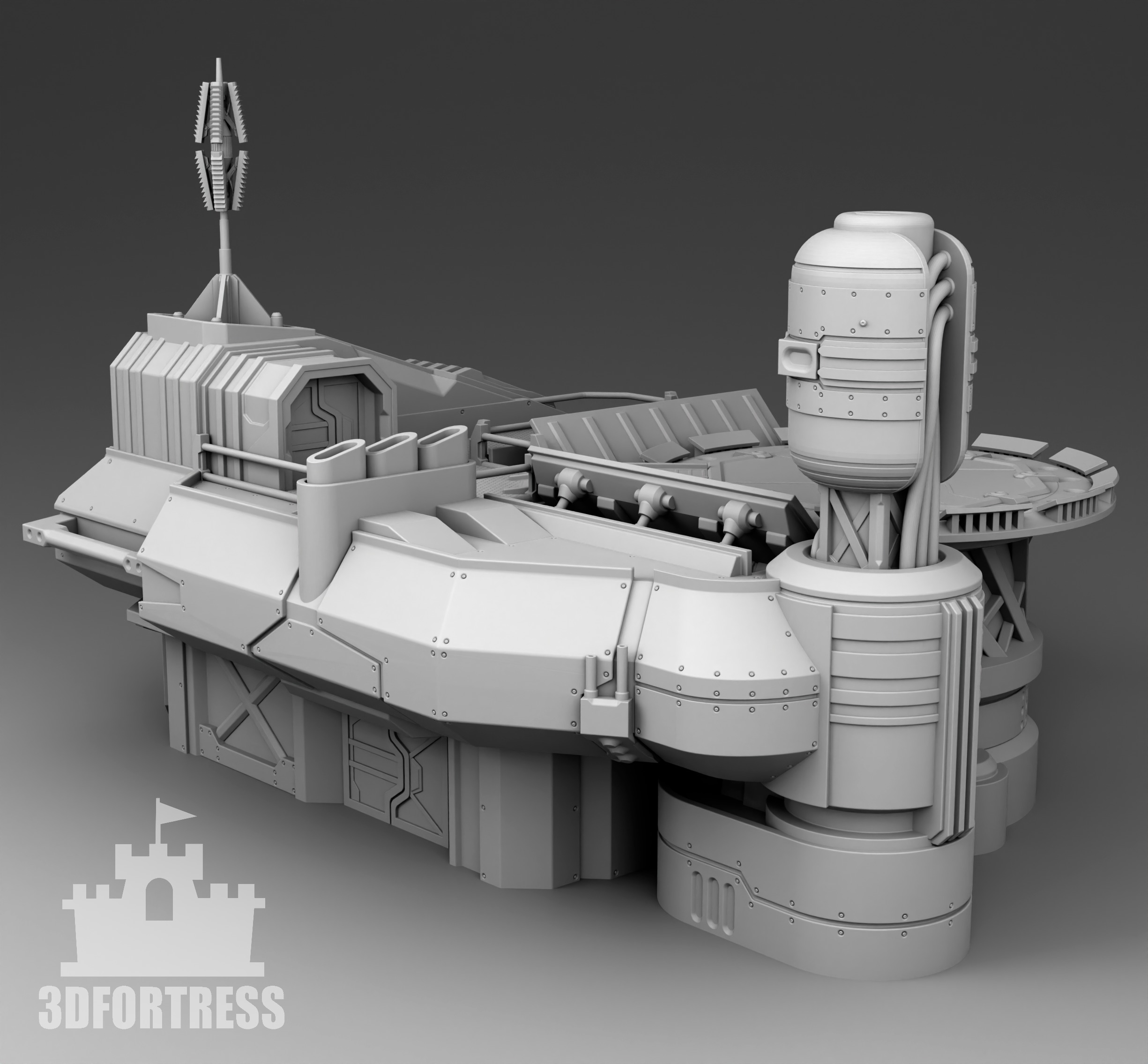 Martian special training base 3D print model_2