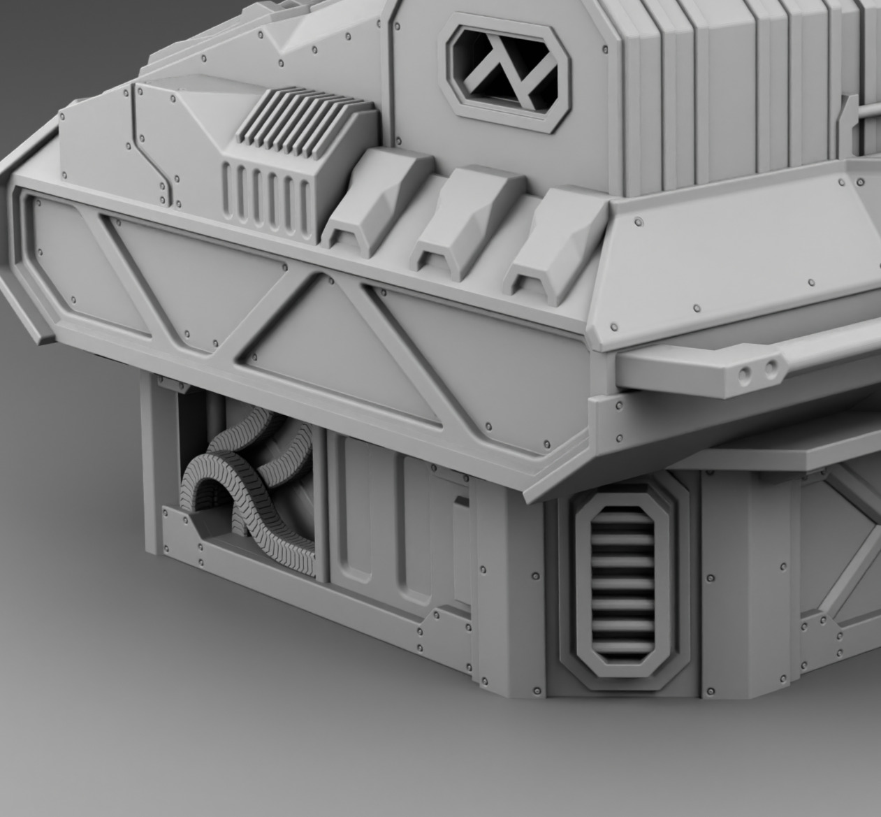 Martian special training base 3D print model_8