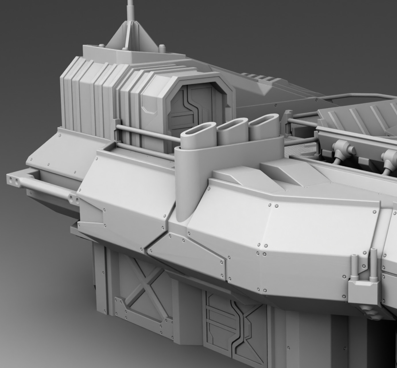 Martian special training base 3D print model_14