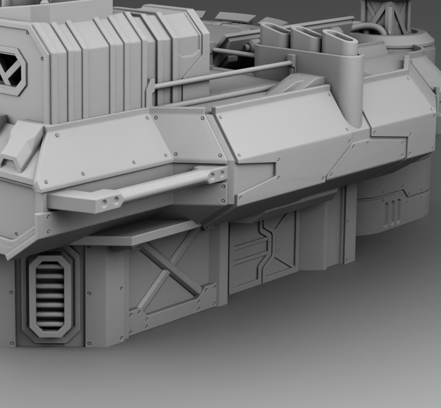 Martian special training base 3D print model_7