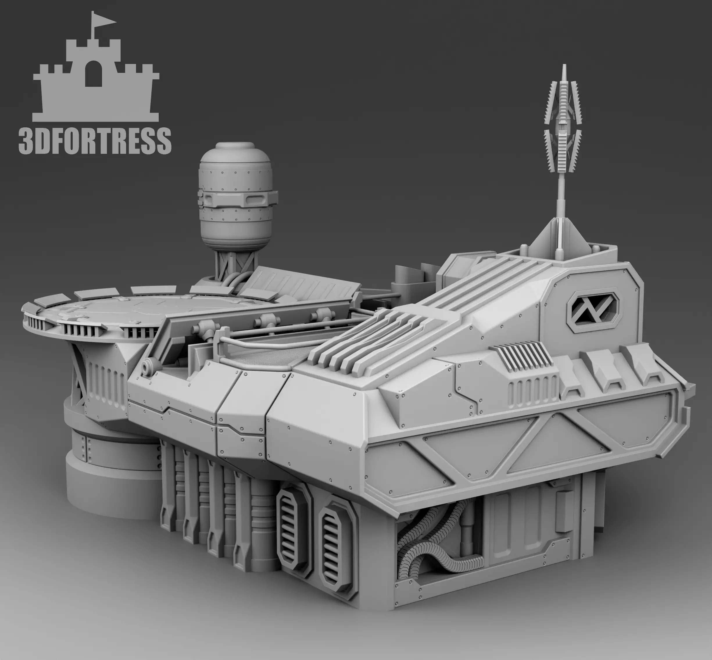 Martian special training base 3D print model_0