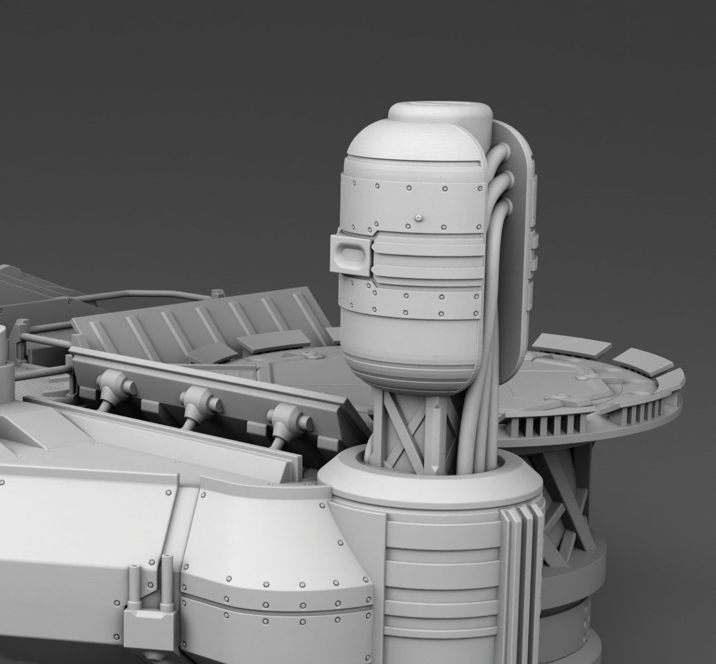 Martian special training base 3D print model_13