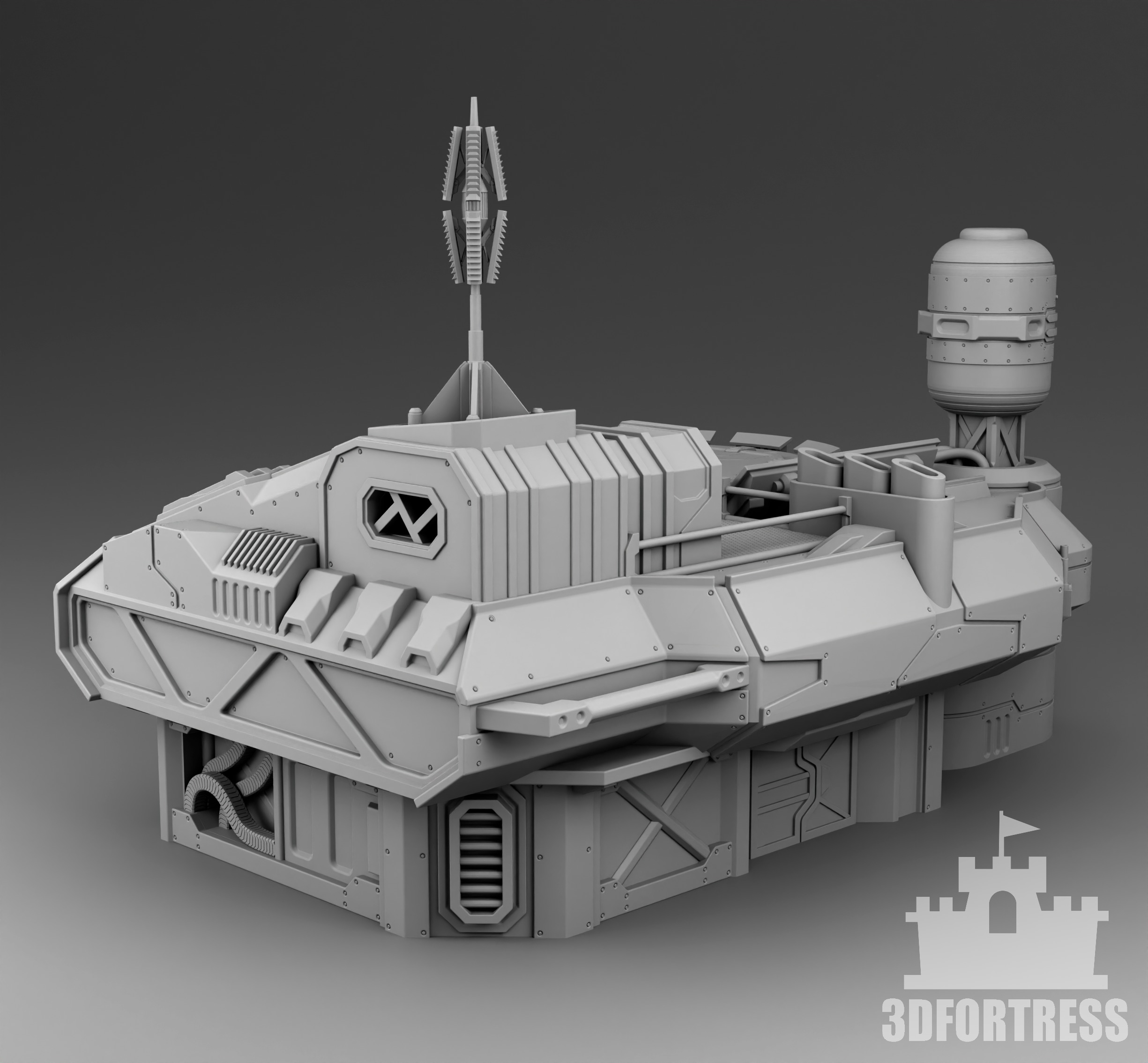 Martian special training base 3D print model_1