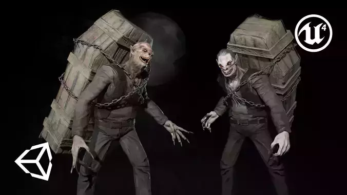 Ghoul Low-poly 3D model
