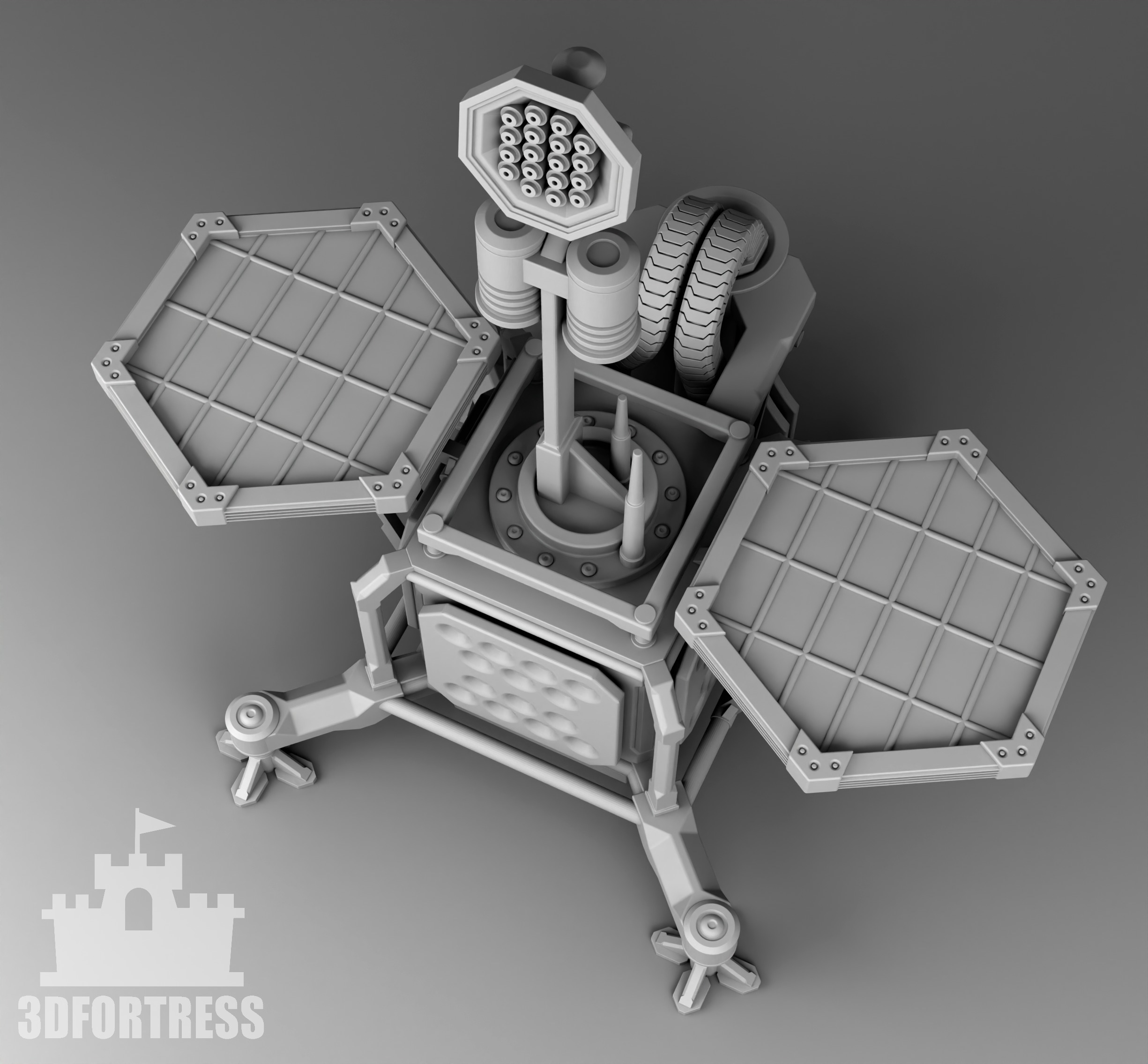 Martian weather station 3D print model_2