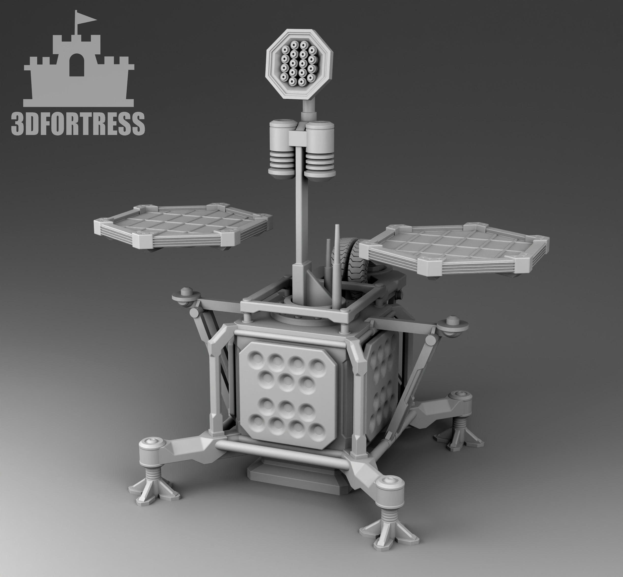 Martian weather station 3D print model_3