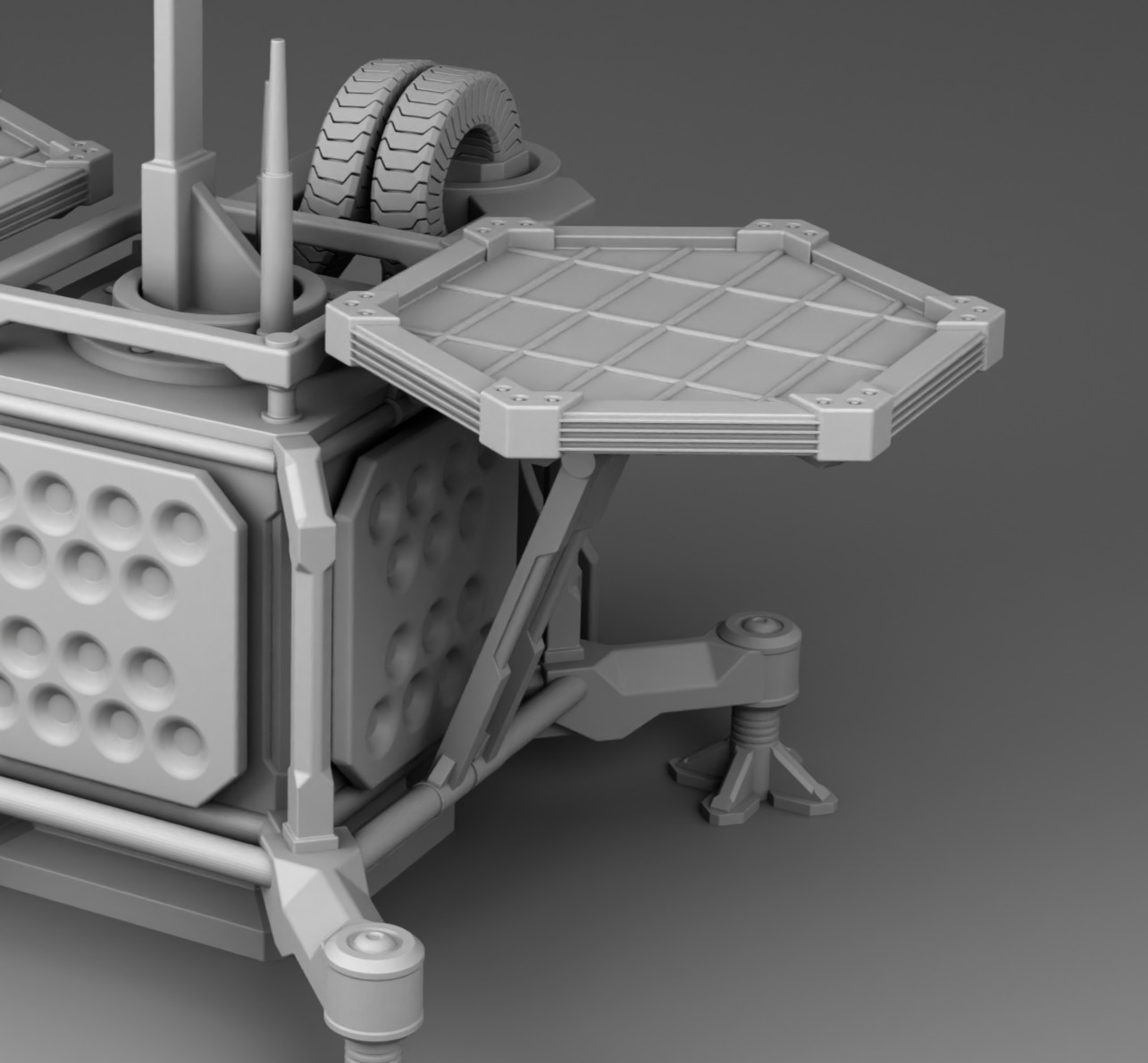 Martian weather station 3D print model_5