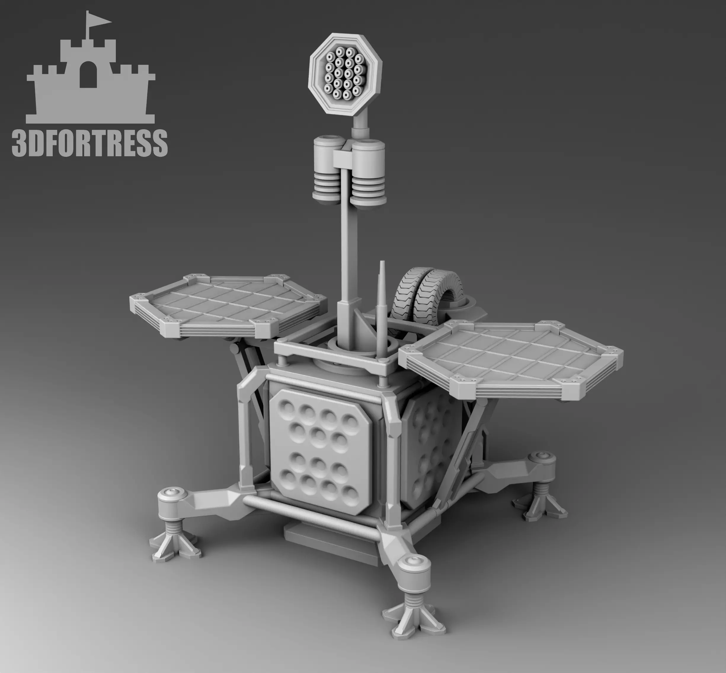 Martian weather station 3D print model_0