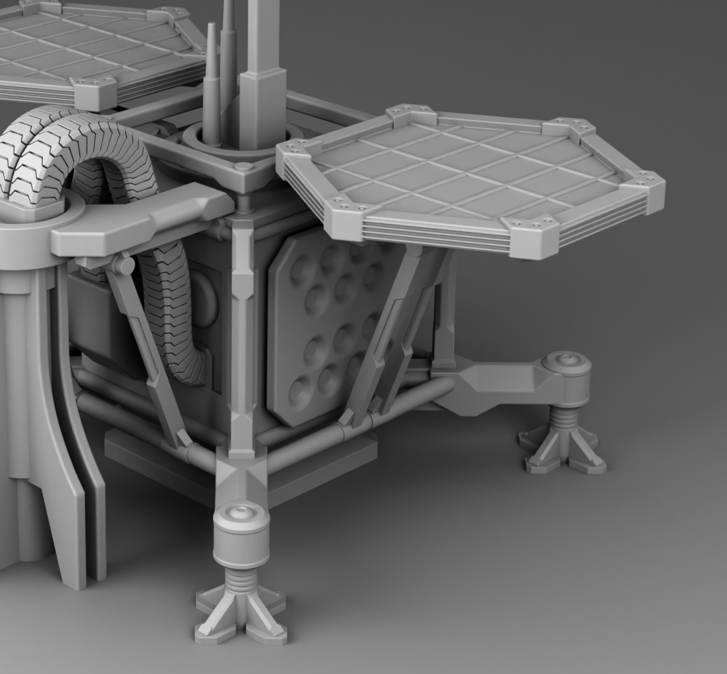 Martian weather station 3D print model_10