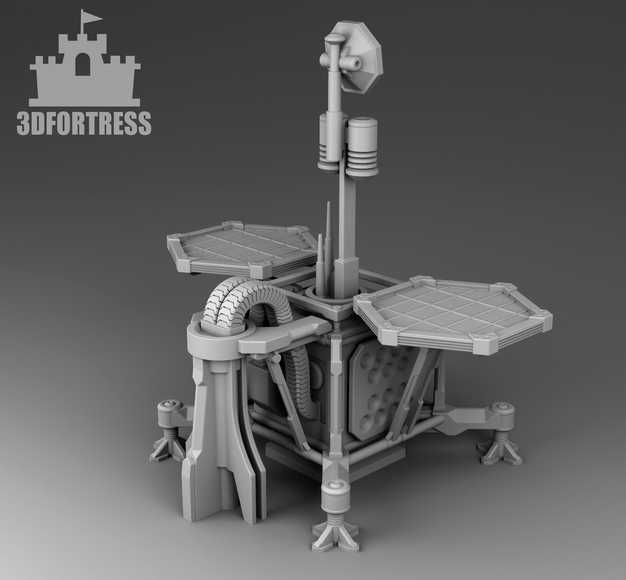 Martian weather station 3D print model_1