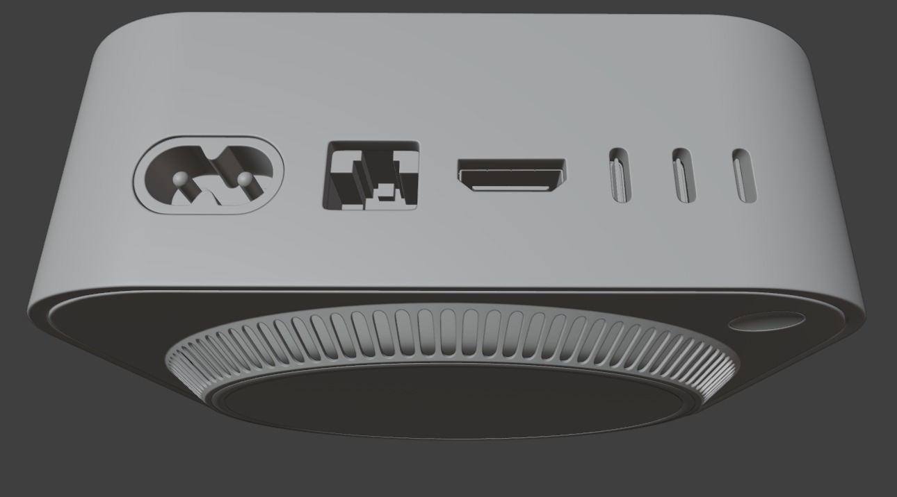 Mac Mini M4 2024 3D model_14