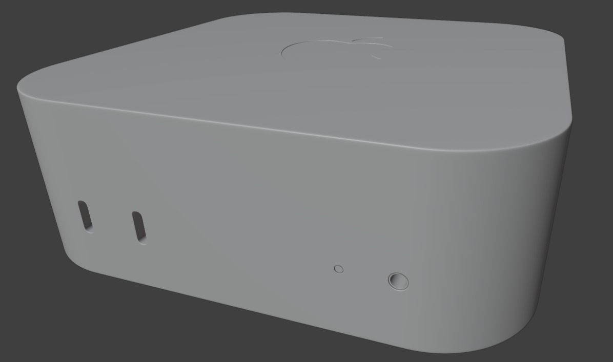 Mac Mini M4 2024 3D model_7