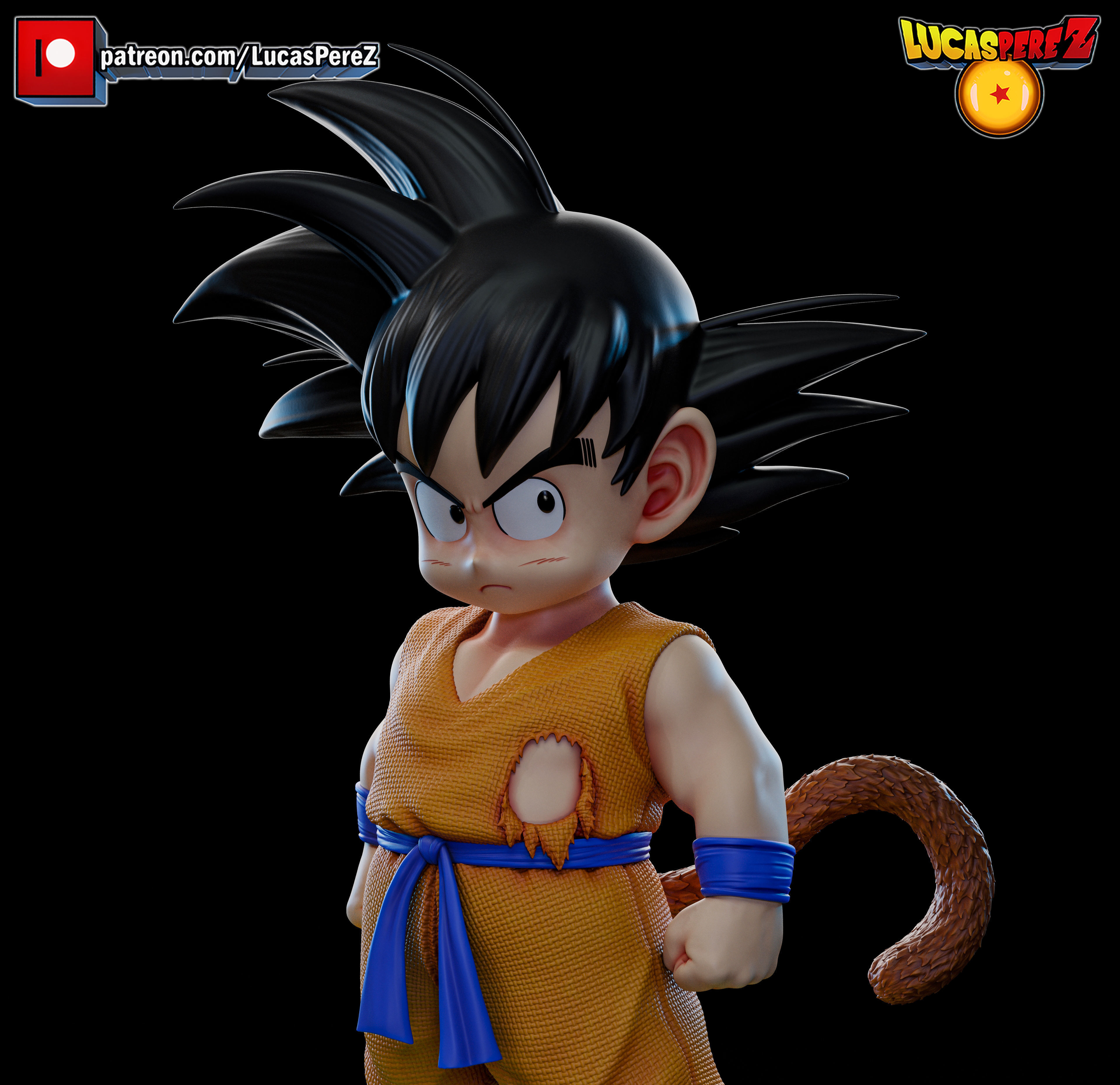 KID GOKU TORRE KARIN 3D print model_9