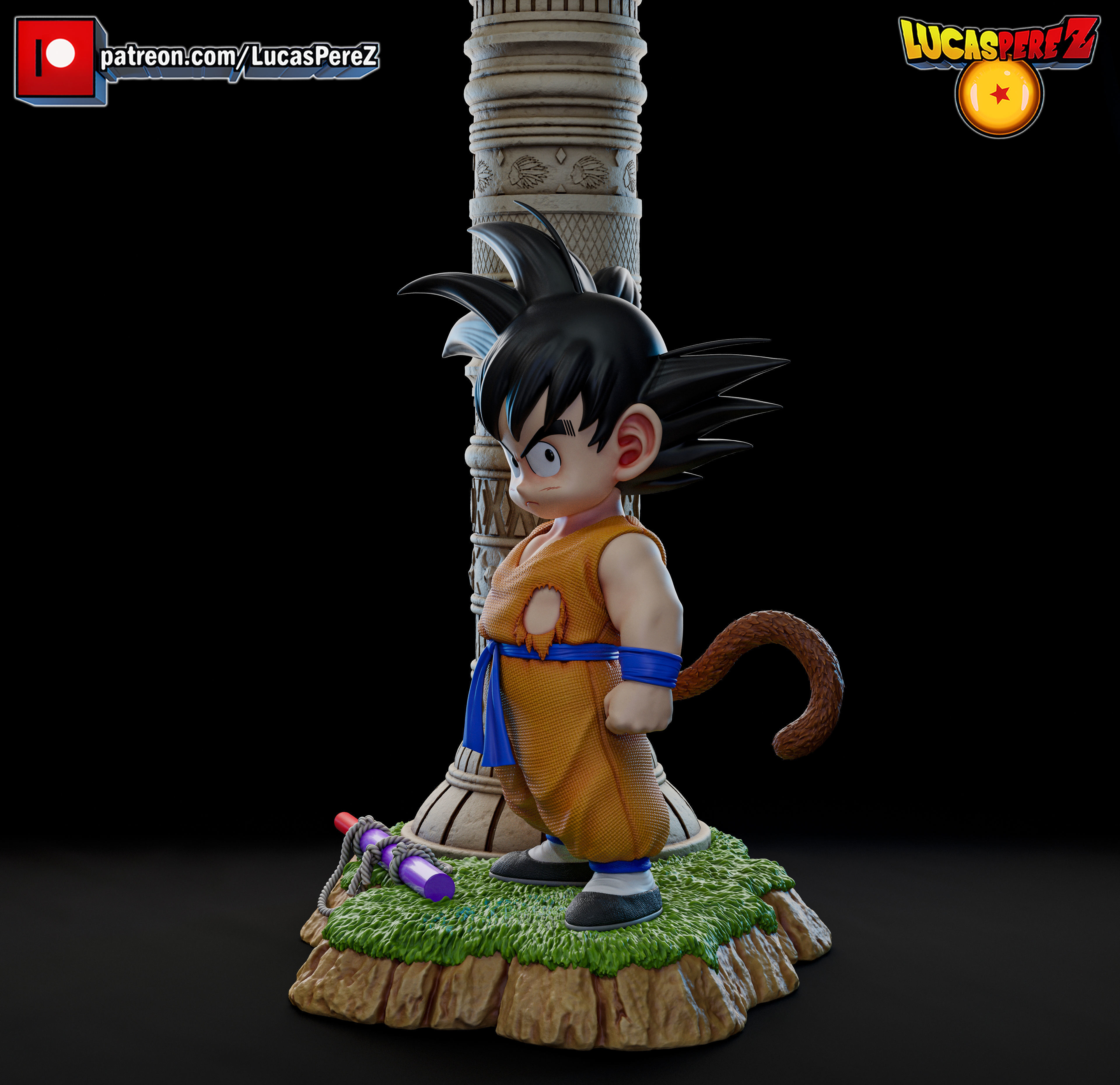 KID GOKU TORRE KARIN 3D print model_18