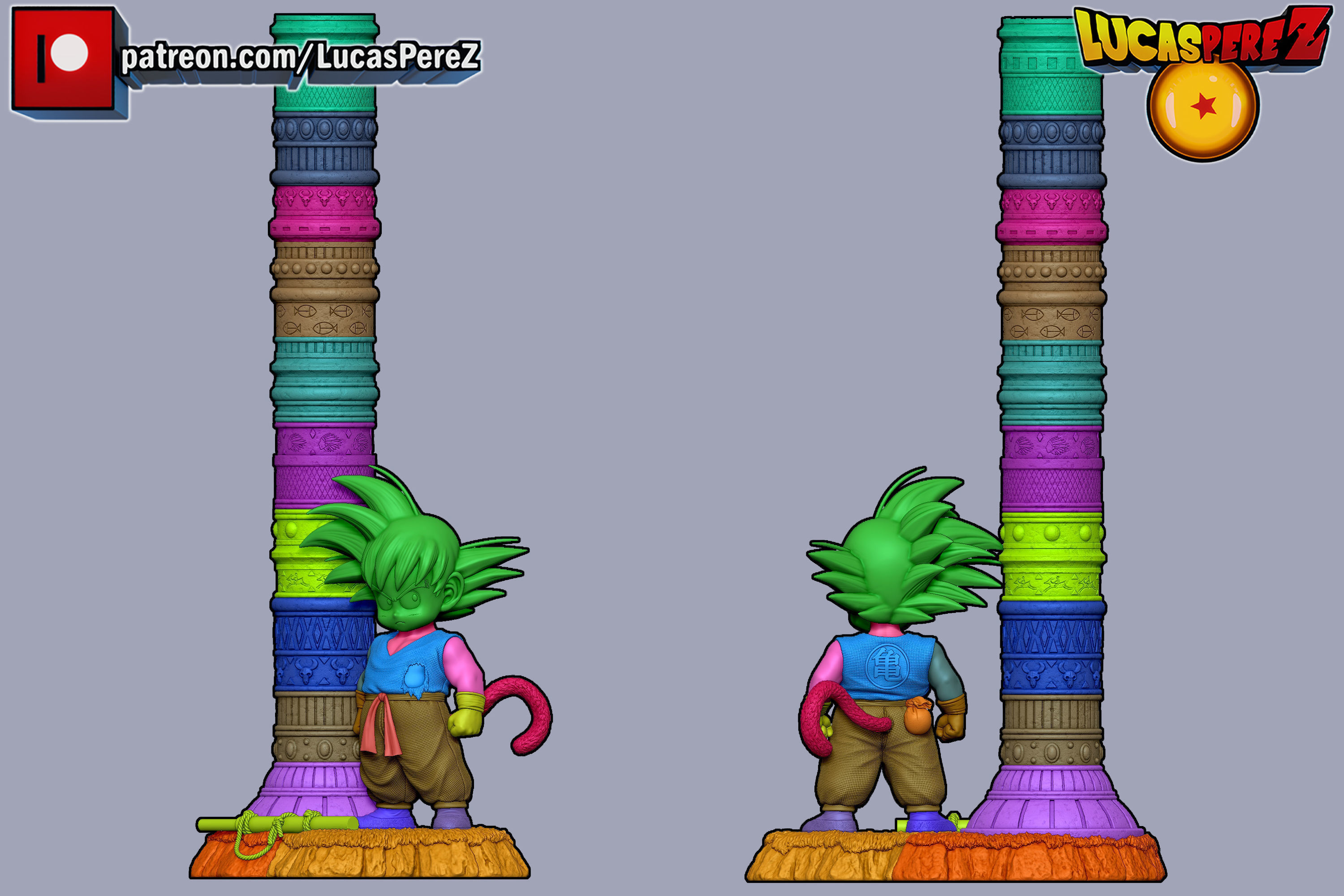 KID GOKU TORRE KARIN 3D print model_28