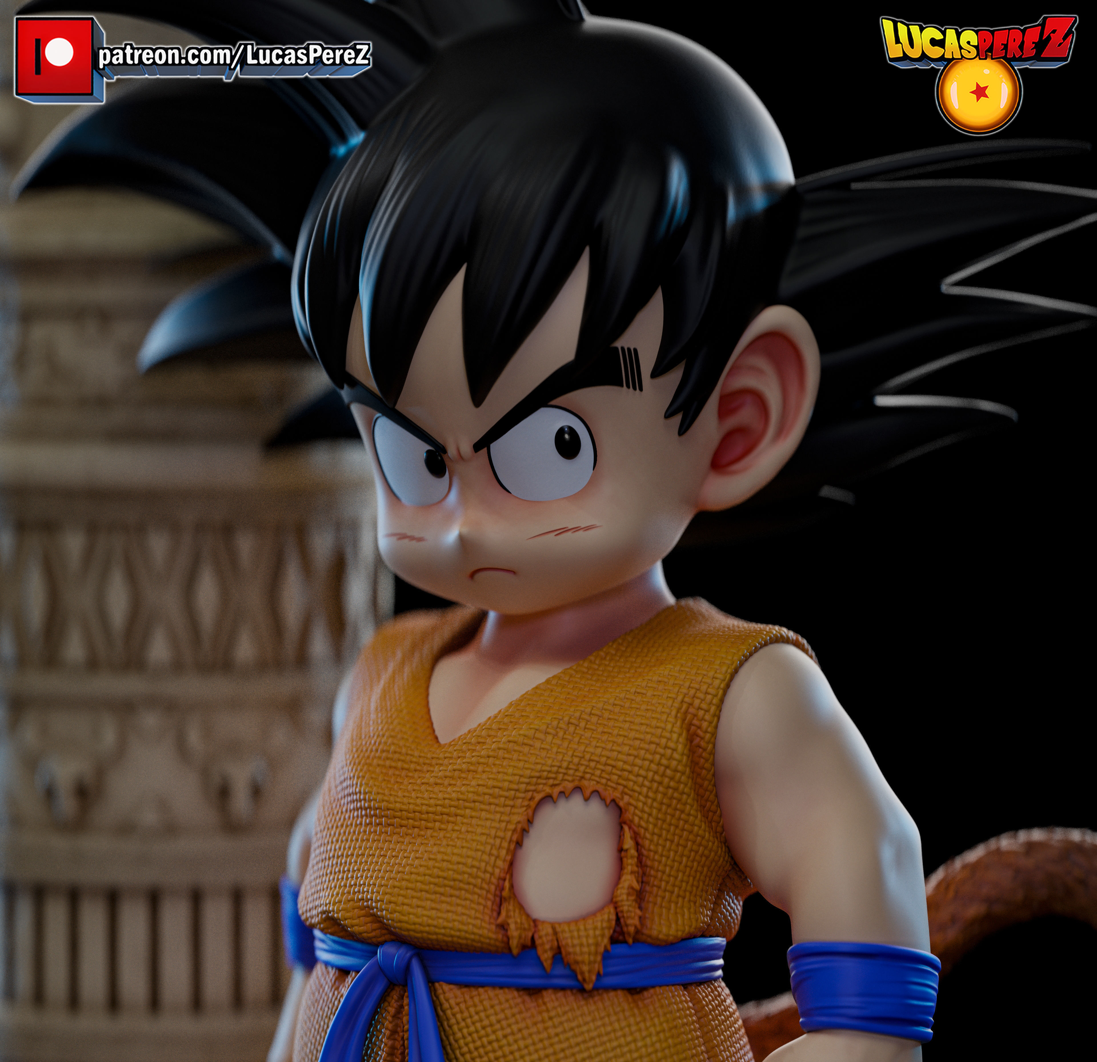 KID GOKU TORRE KARIN 3D print model_24