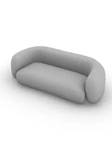Kave Home Martina 3-seater sofa in ecru boucle 246 cm 3D model