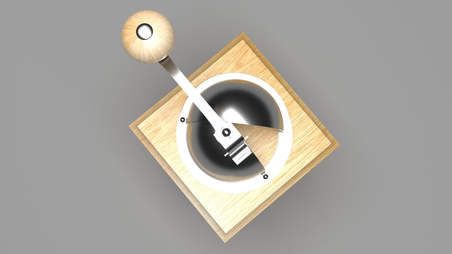 Vintage Coffee Grinder 3D model_3