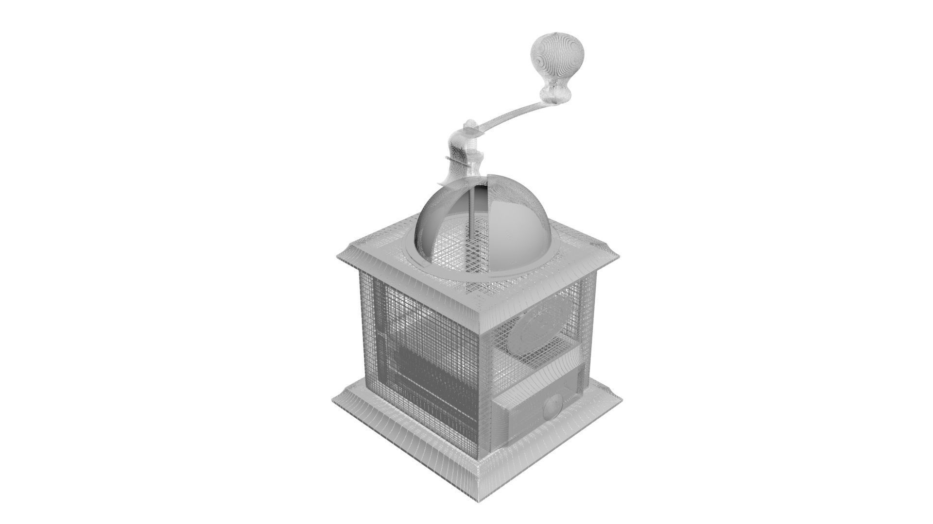 Vintage Coffee Grinder 3D model_23