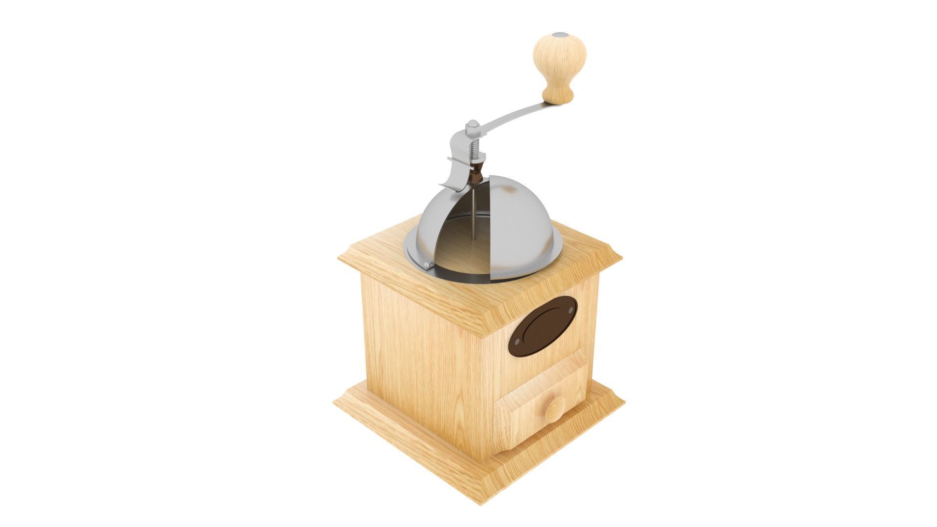 Vintage Coffee Grinder 3D model_15