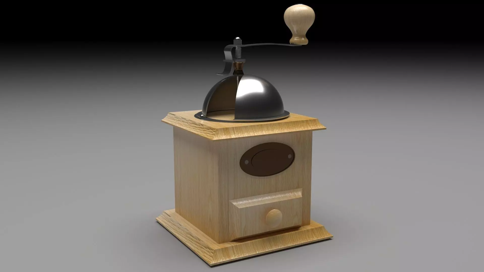 Vintage Coffee Grinder 3D model_0