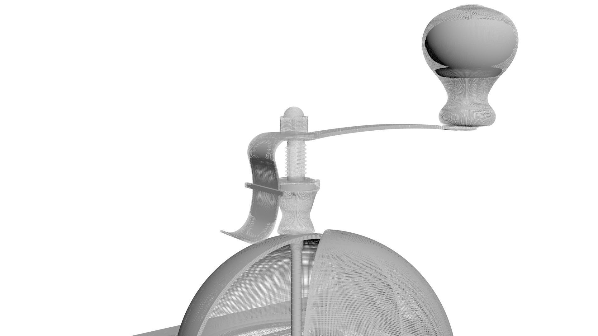 Vintage Coffee Grinder 3D model_28