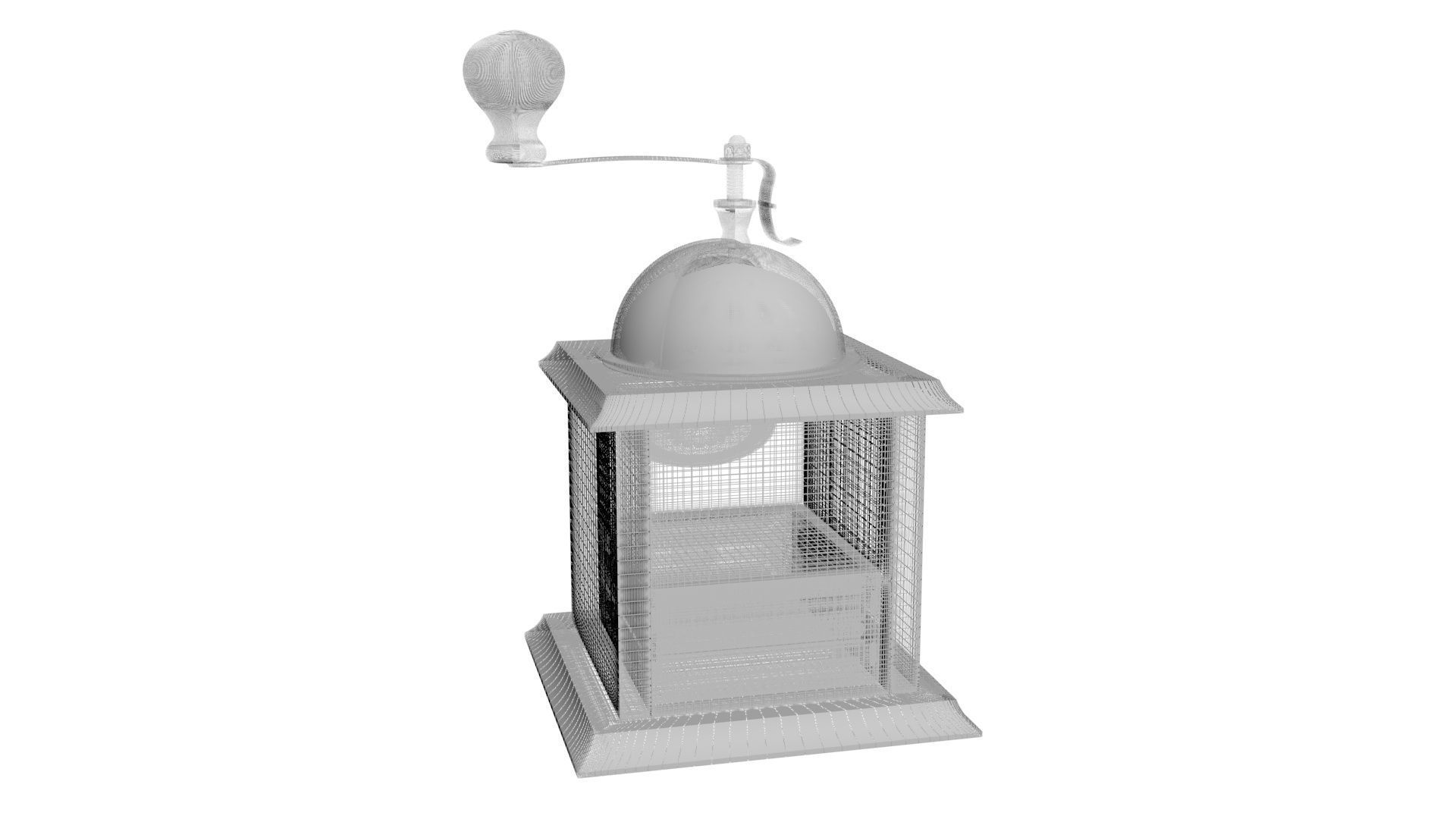 Vintage Coffee Grinder 3D model_25