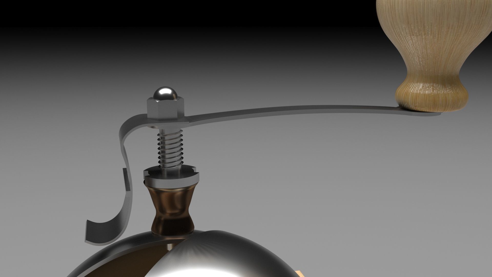 Vintage Coffee Grinder 3D model_6