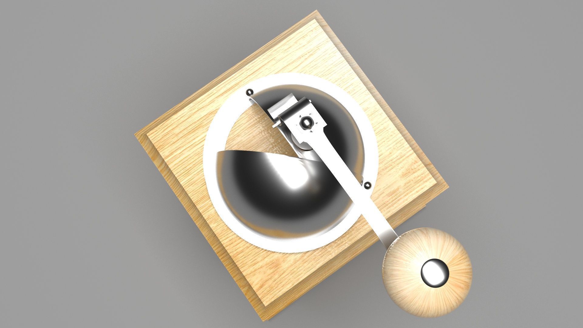 Vintage Coffee Grinder 3D model_1