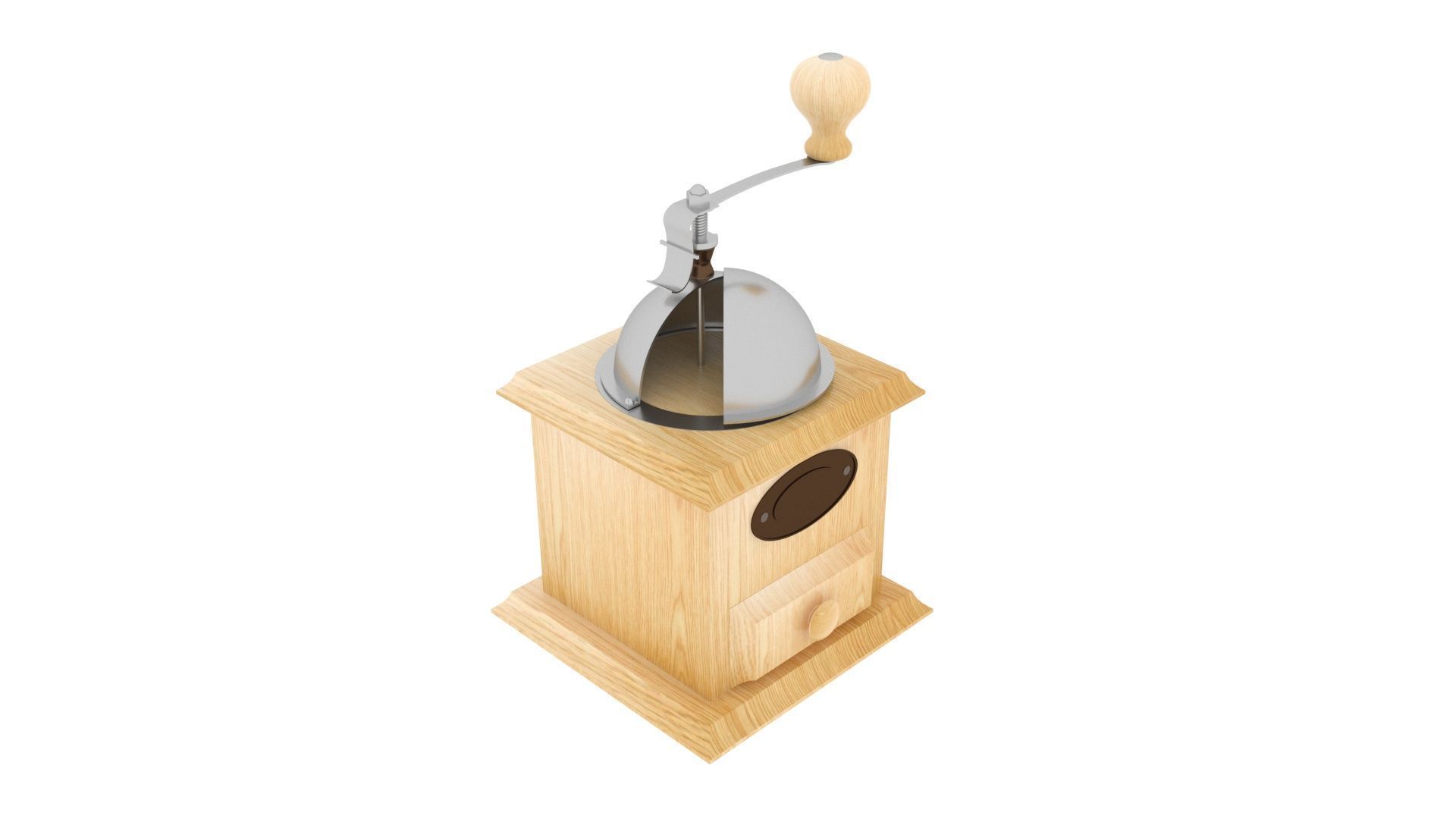 Vintage Coffee Grinder 3D model_10