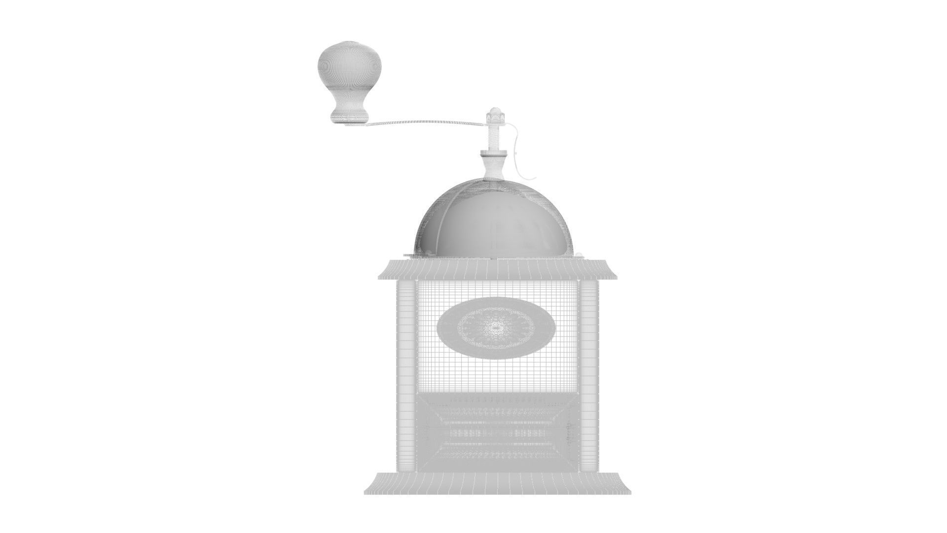 Vintage Coffee Grinder 3D model_35