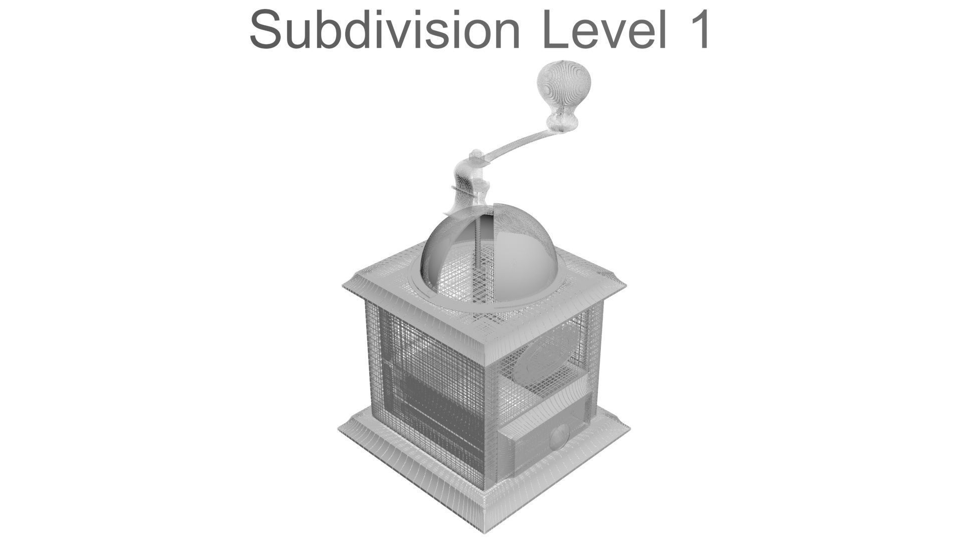 Vintage Coffee Grinder 3D model_37