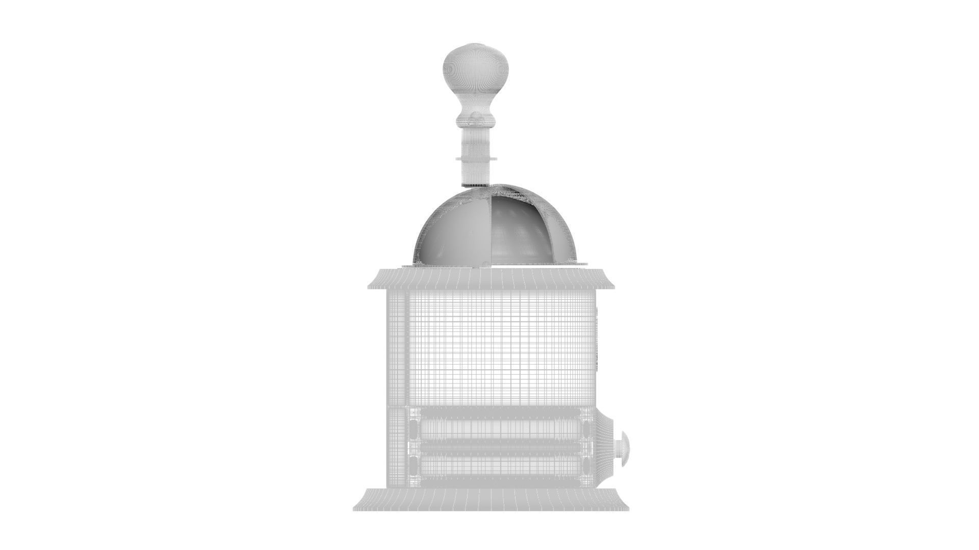 Vintage Coffee Grinder 3D model_33