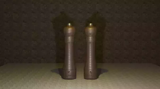 Mid-Poly Salt And Pepper Shakers