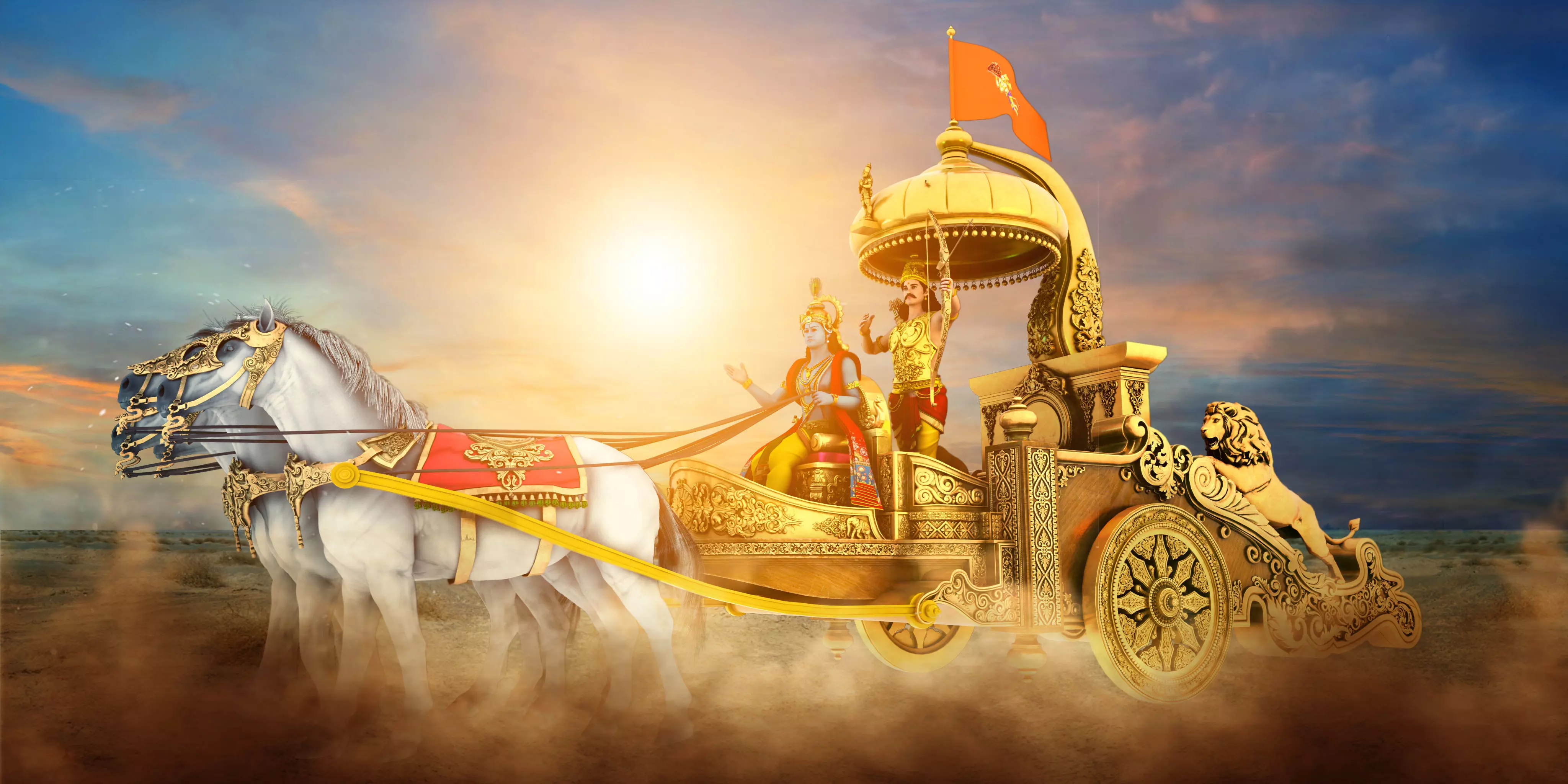 lord krishna arjuna 3D model