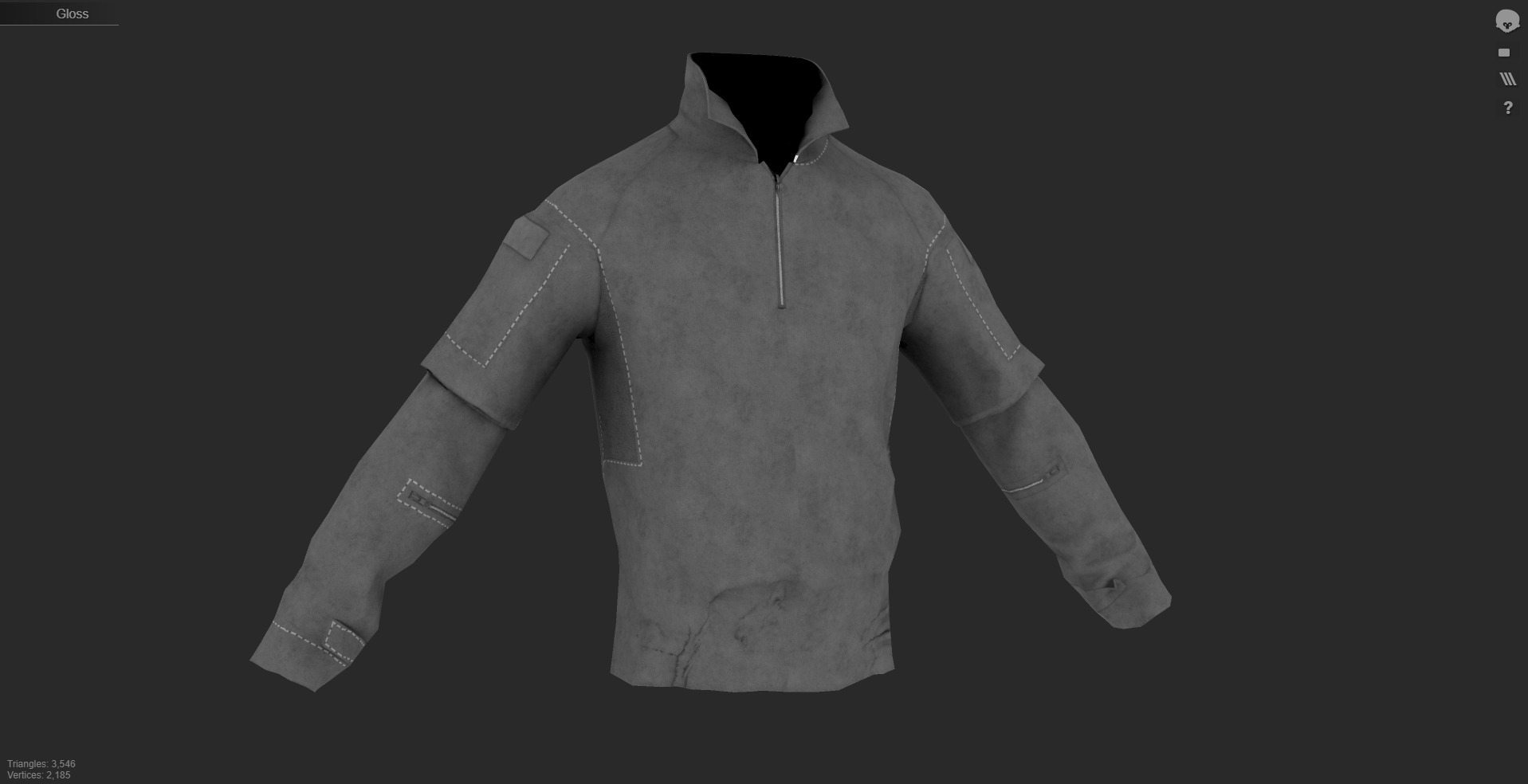 Austrian Police Cobra Tactical Shirt Officer Clothing Uniform  Low-poly 3D model_8