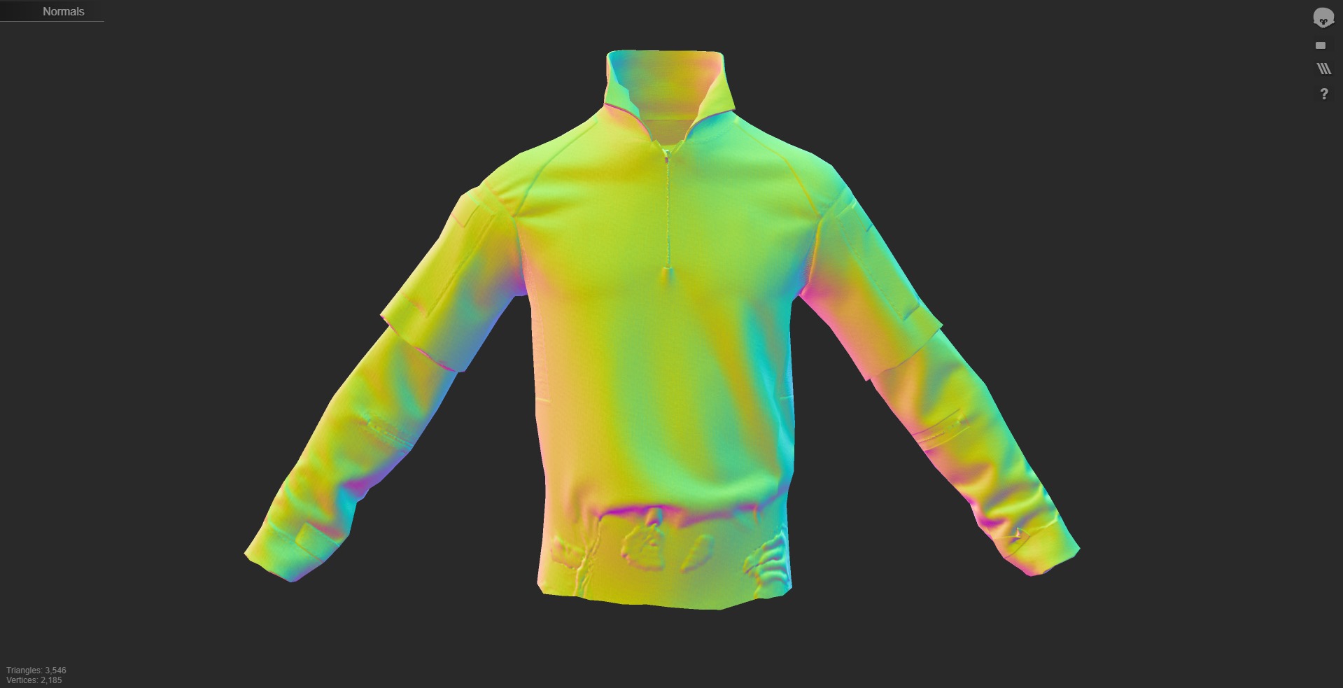 Austrian Police Cobra Tactical Shirt Officer Clothing Uniform  Low-poly 3D model_12