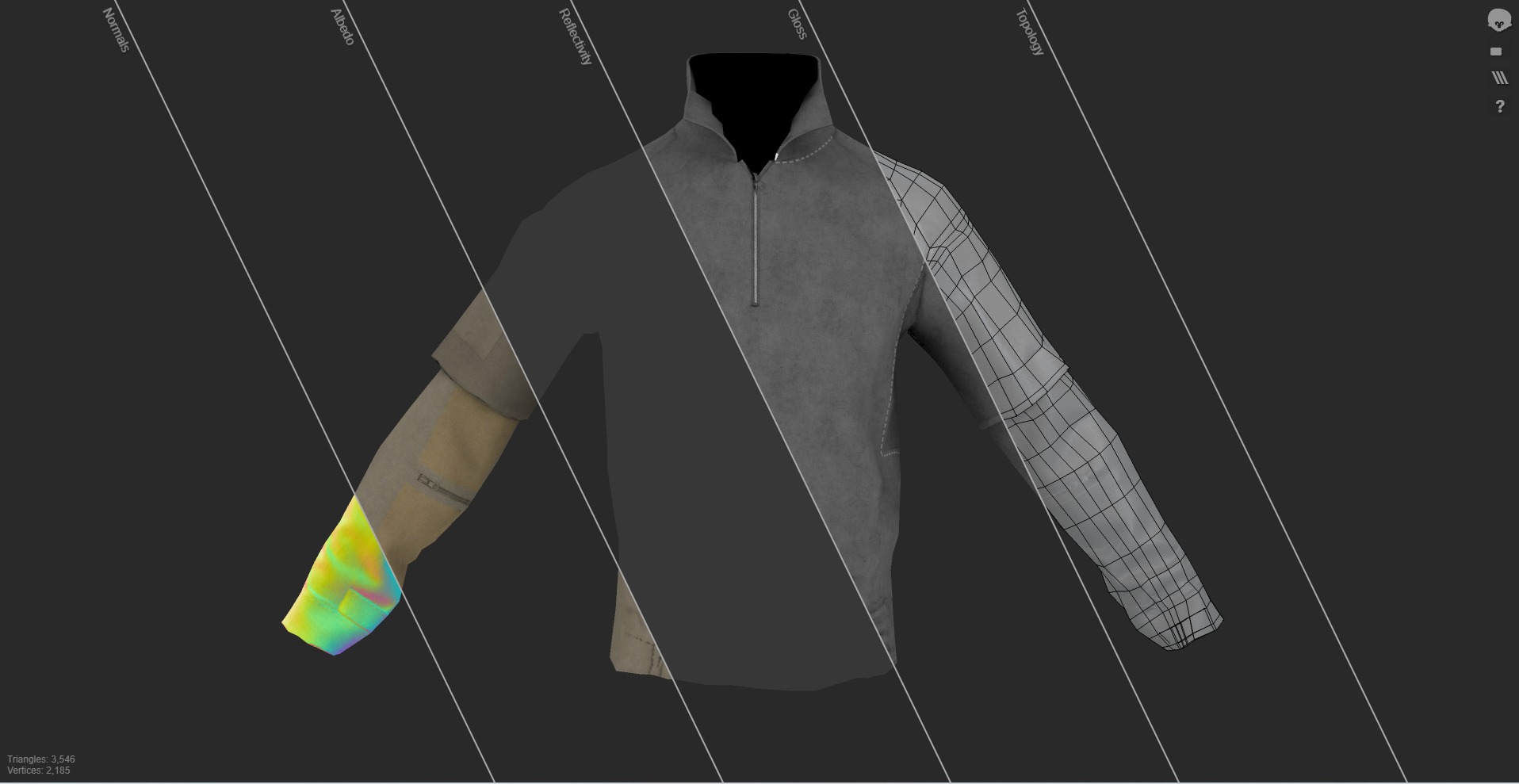 Austrian Police Cobra Tactical Shirt Officer Clothing Uniform  Low-poly 3D model_6