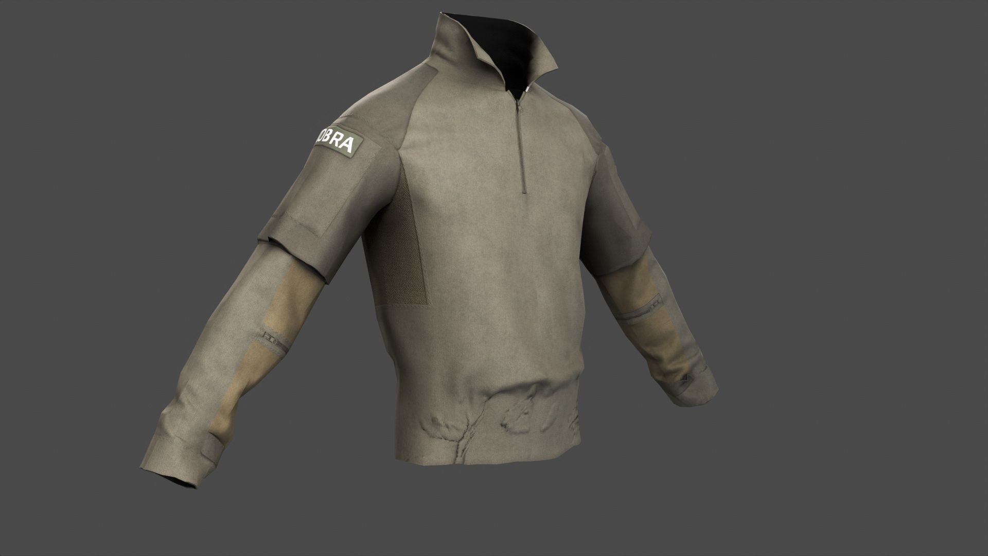 Austrian Police Cobra Tactical Shirt Officer Clothing Uniform  Low-poly 3D model_5