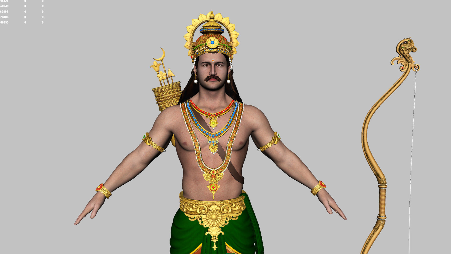 indian king 3D model_6
